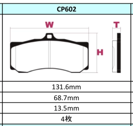 Тормозные колодки Project Mu NS CP602 под суппорт Project Mu 6 Pistons SLIM 355×28 передние