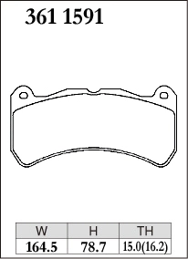 Тормозные колодки Dixcel EXTRA Speed ES-3611591 (RCP112) Subaru WRX VAB Brembo® 6pot 15мм передние фото 1