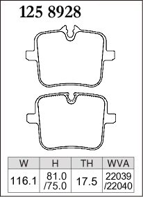 Тормозные колодки Dixcel M type M-1258928 BMW F90 M5, F9# M8, G11/12 M760Li, G05 X5, G06 X6, G07 X7, задние фото 1