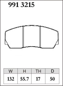 Тормозные колодки Dixcel RE type RE-9913215 AP racing Proma 4pot D50 TH17 CP3307 3720 5000-2xx 5000-4xx 5040 5200 фото 3