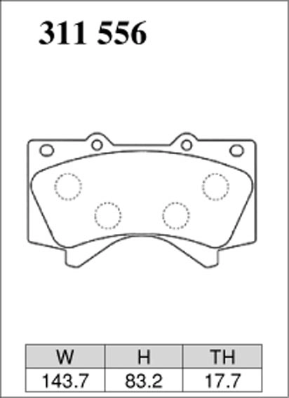 Тормозные колодки Dixcel M type M-311556 Toyota Land Cruiser 200 LC200 Lexus 570 передние фото 5